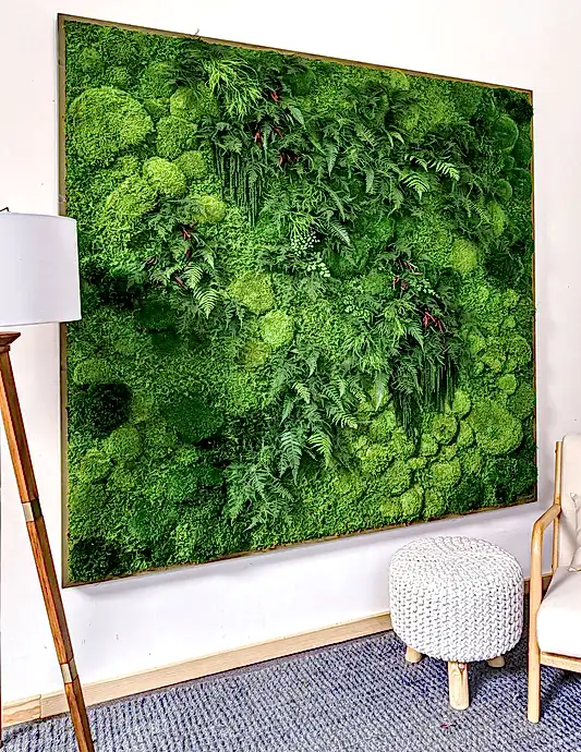 Oversized Preserved Living Wall 68" x 68"
